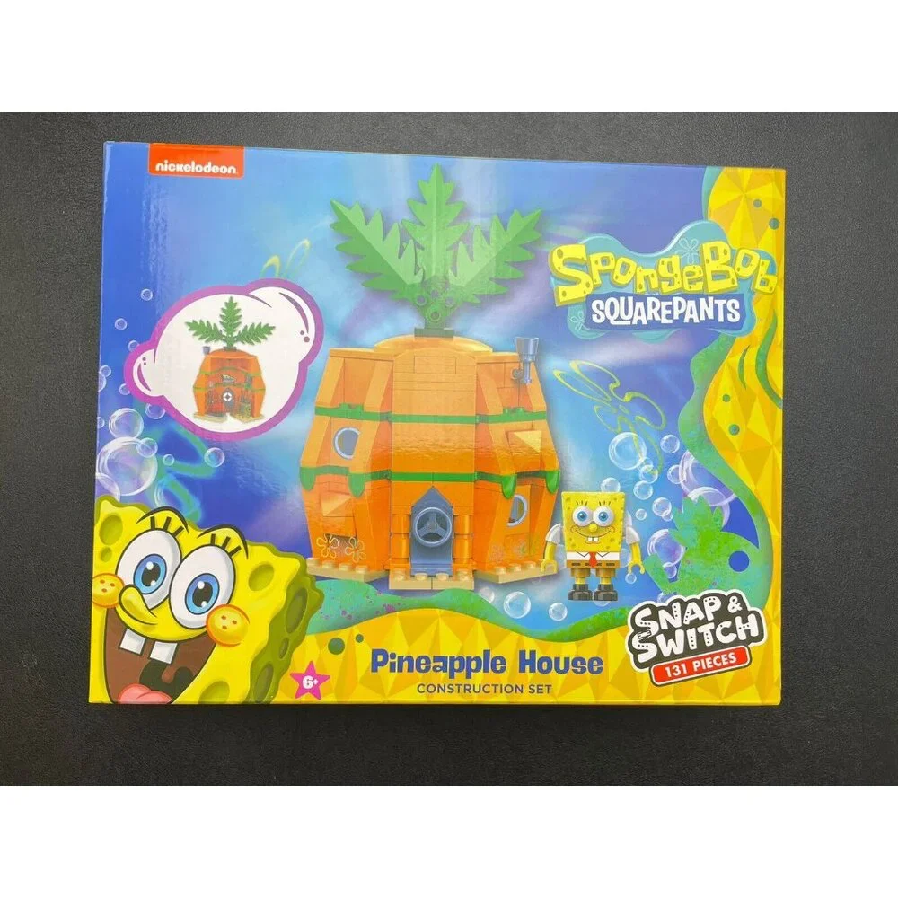 NEW~Nickelodeon ~SPONGEBOB~ Pineapple House Construction Set 131 PCS 6+